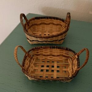 Handcrafted Brown Woven Baskets